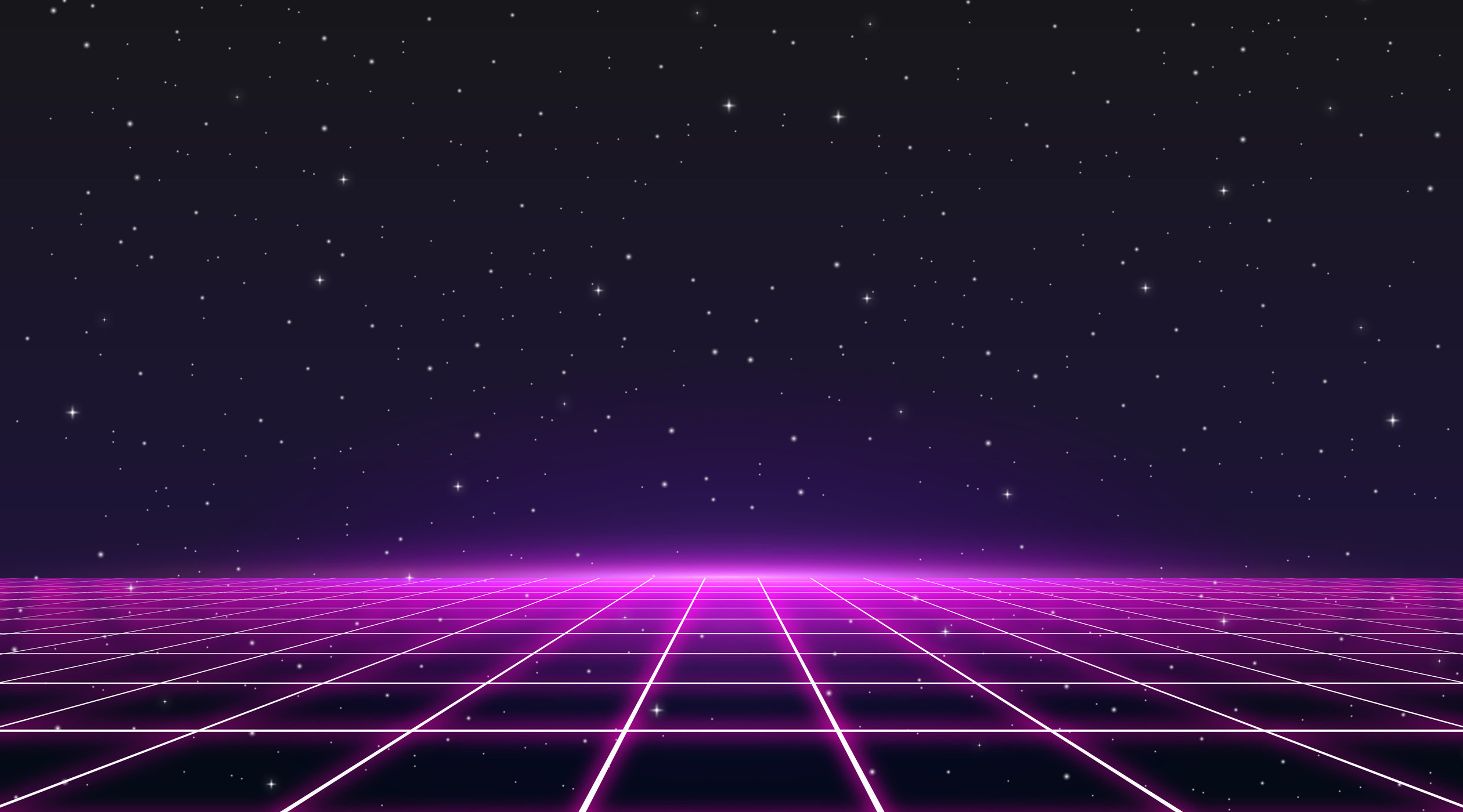 80's retro style futuristic Sci-Fi cyberspace background.